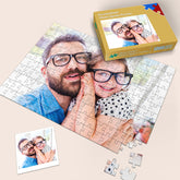 פאזל בהתאמה אישית עם תמונה מודפסת – פאזל מורכב לצד קופסה מעוצבת עם התמונה שהוזמנה.