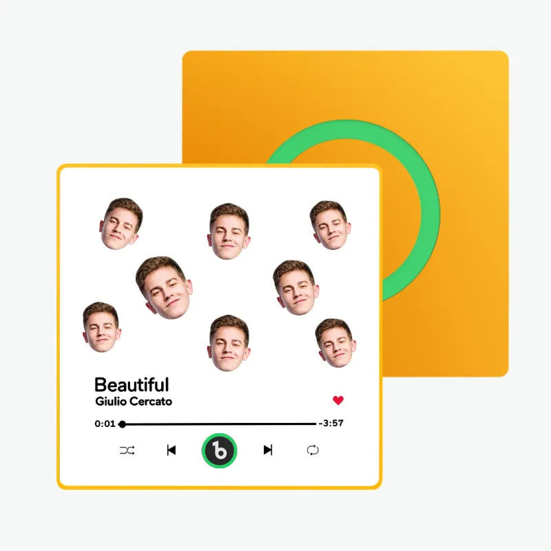 מגנט מוזיקה אישי בהתאמה אישית עם תמונה ושיר אהוב, מתנה מקורית ומרגשת לכל אירוע.